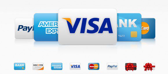 Credit Card Icon Set 580x257