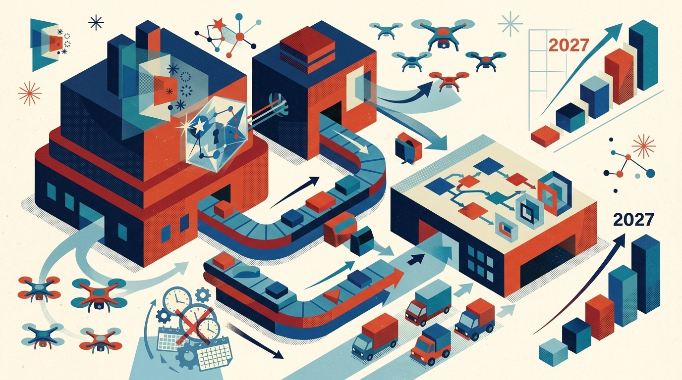 Illustration representing 2027 Business Planning: Preparing Your Business for the AI-Connected World.